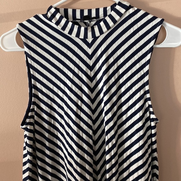 J Crew Striped Navy & White tank dress - Picture 2 of 5